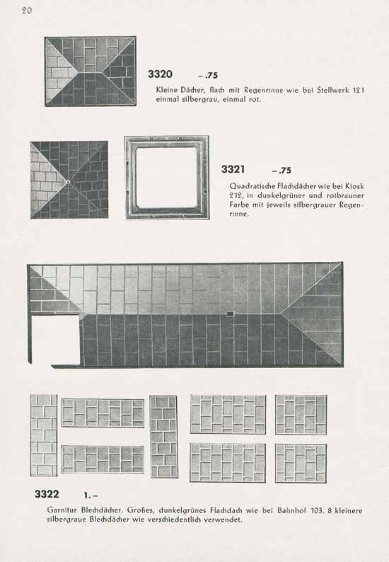 Faller Einzelteilsortimente E 859 1959