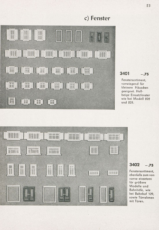 Faller Einzelteilsortimente E 859 1959