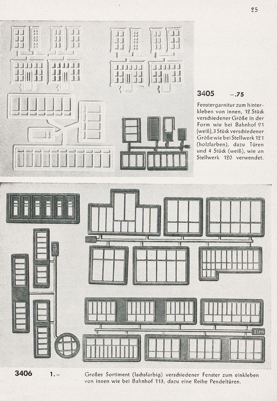 Faller Einzelteilsortimente E 859 1959