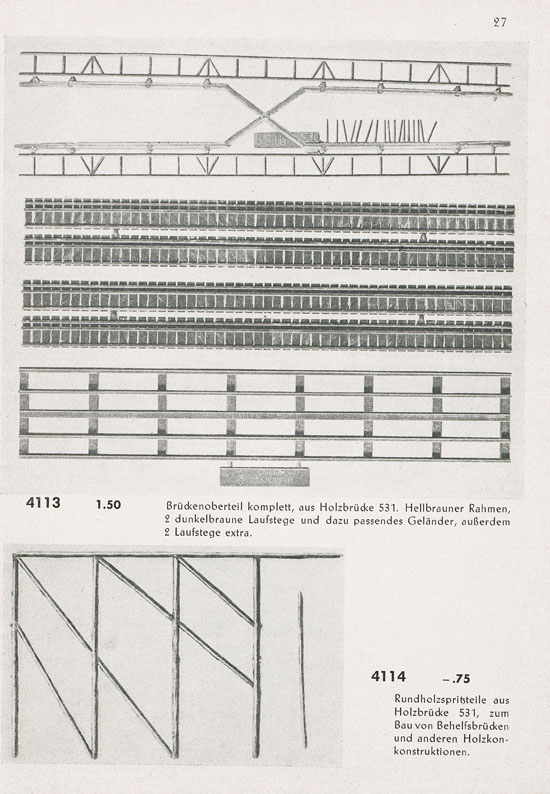 Faller Einzelteilsortimente E 859 1959