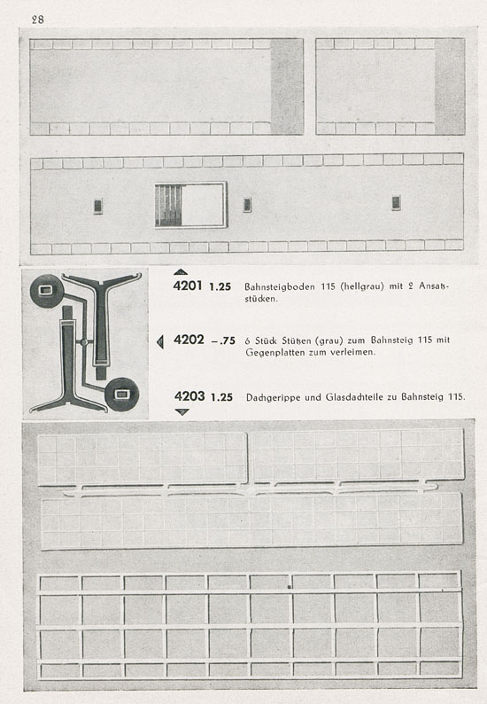 Faller Einzelteilsortimente E 859 1959