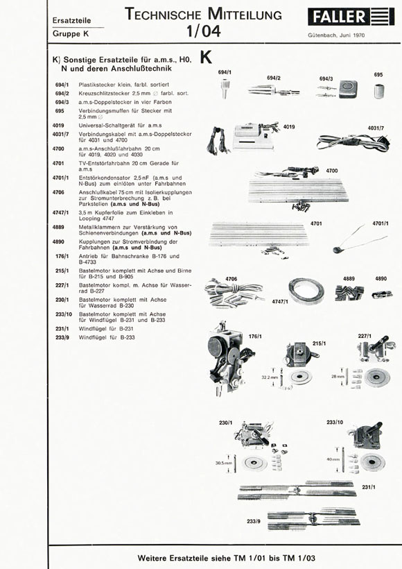 Faller Technische Mitteilung Nr. 1/04