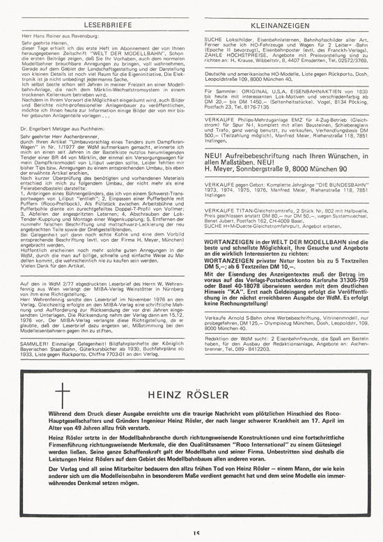 Welt der Modellbahn Nr. 3 Mai 1977