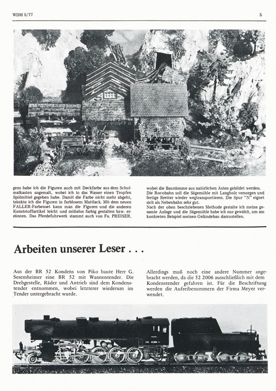 Welt der Modellbahn Nr. 5 Oktober 1977