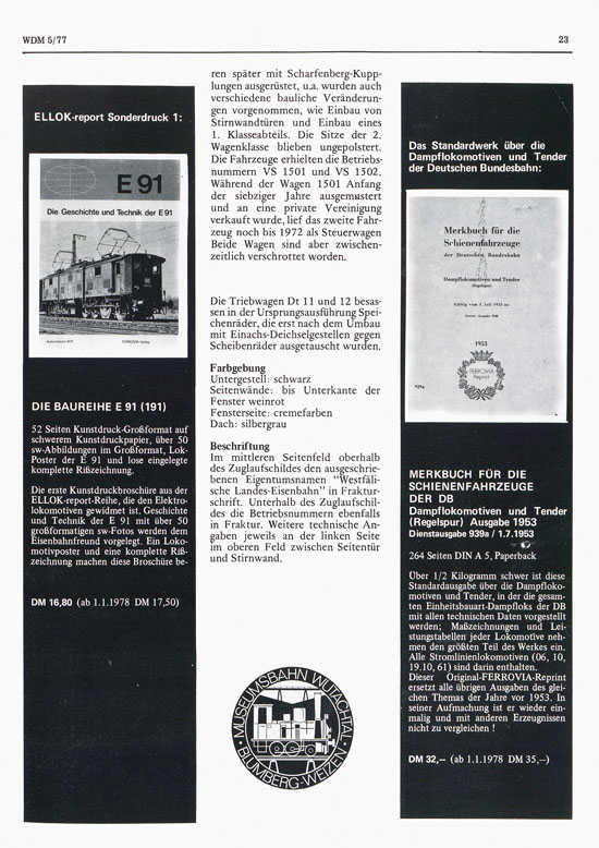 Welt der Modellbahn Nr. 5 Oktober 1977