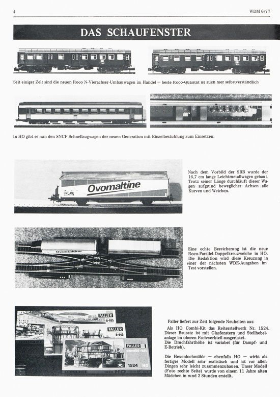 Welt der Modellbahn Nr. 6 Dezember 1977