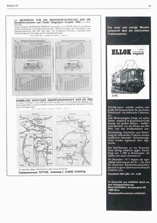 Welt der Modellbahn Nr. 6 Dezember 1977