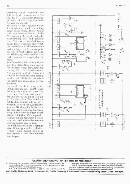 Welt der Modellbahn Nr. 6 Dezember 1977