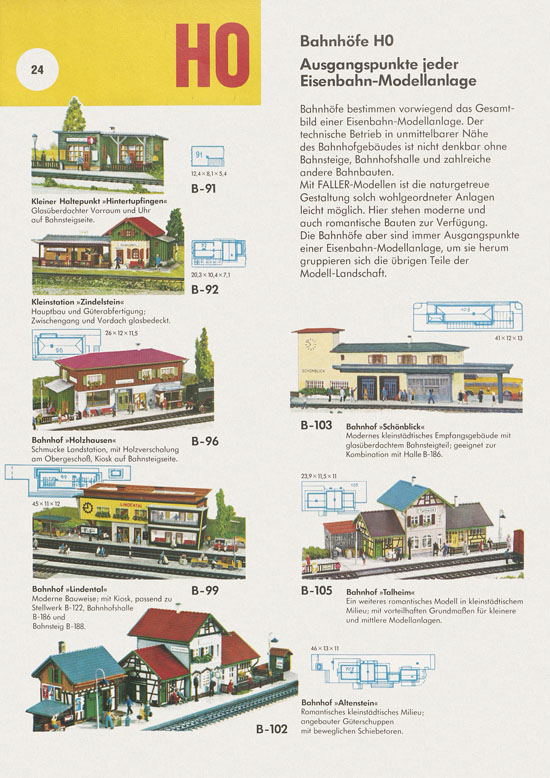 Seite 24 Faller Katalog 1972-1973 D872