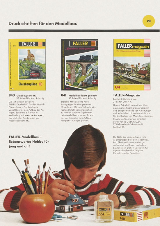 Seite 29 Faller Katalog 1972-1973 D872