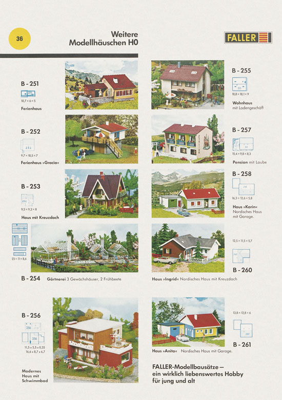Seite 36 Faller Katalog 1972-1973 D872
