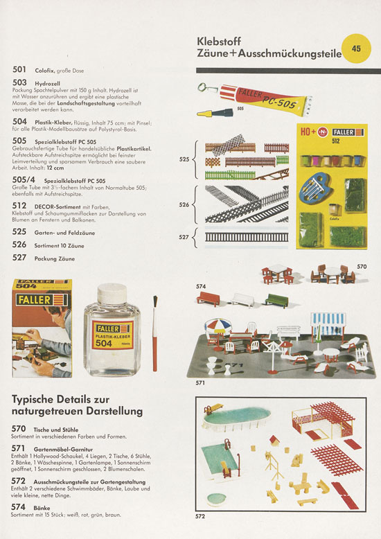 Seite 45 Faller Katalog 1972-1973 D872