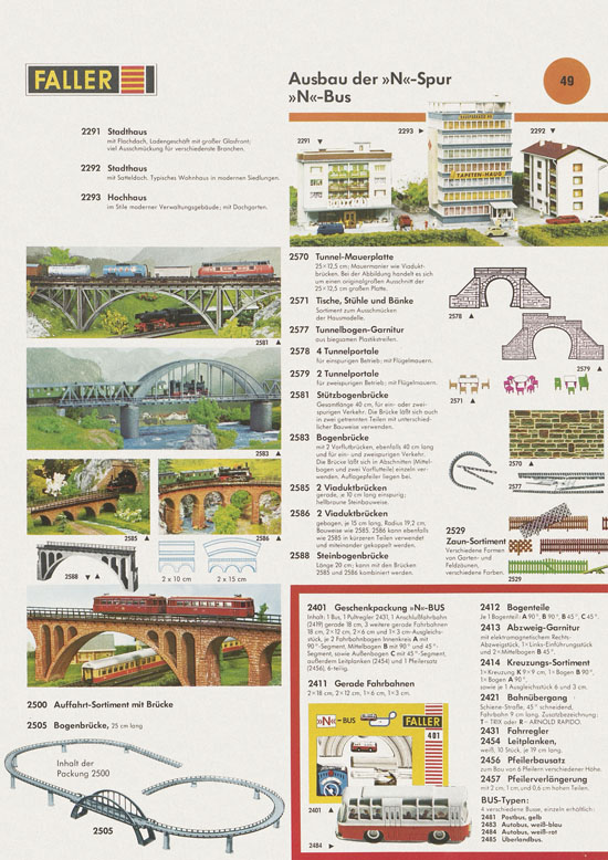 Seite 49 Faller Katalog 1972-1973 D872