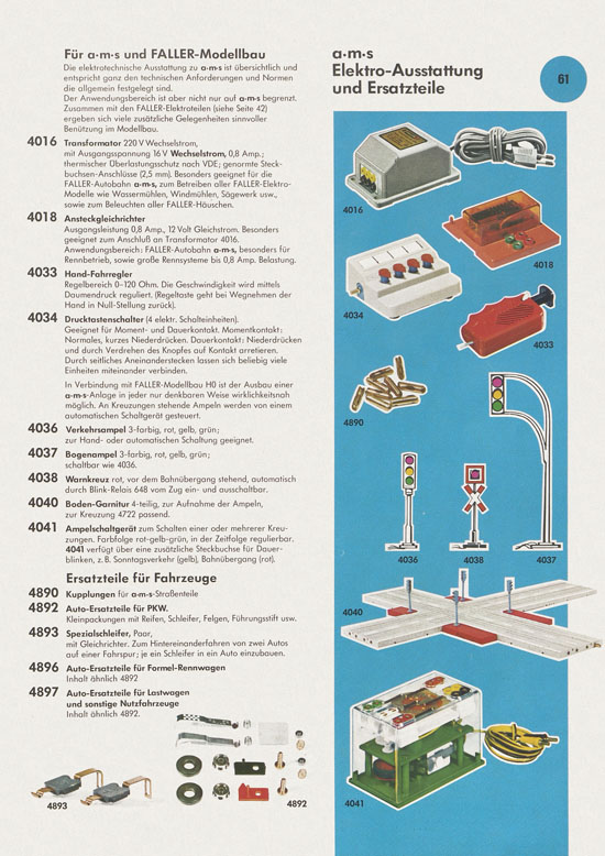 Seite 61 Faller Katalog 1972-1973 D872