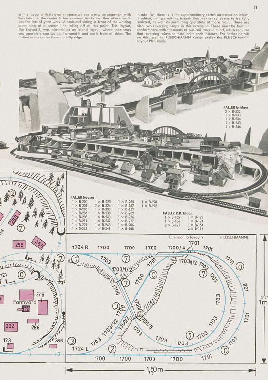 Faller Track Layout Plans H0 1970