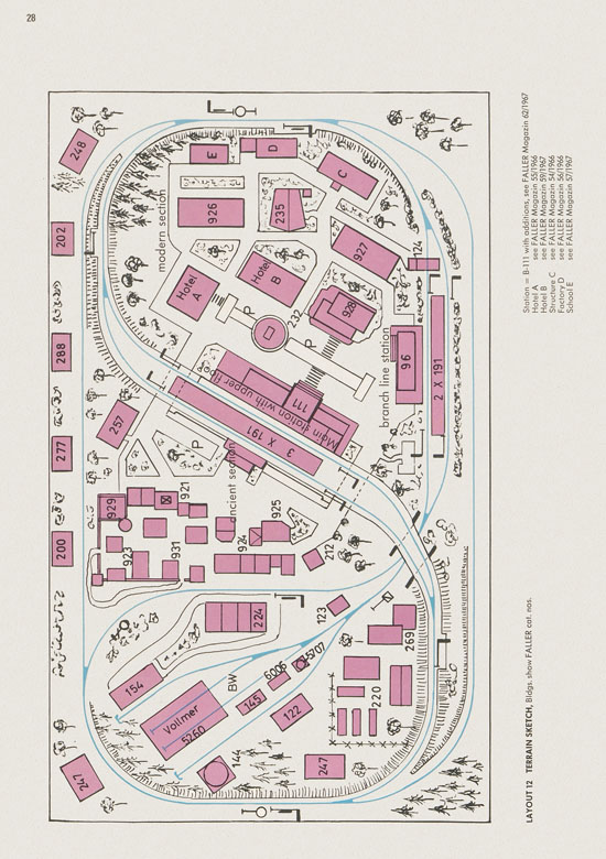 Faller Track Layout Plans H0 1970