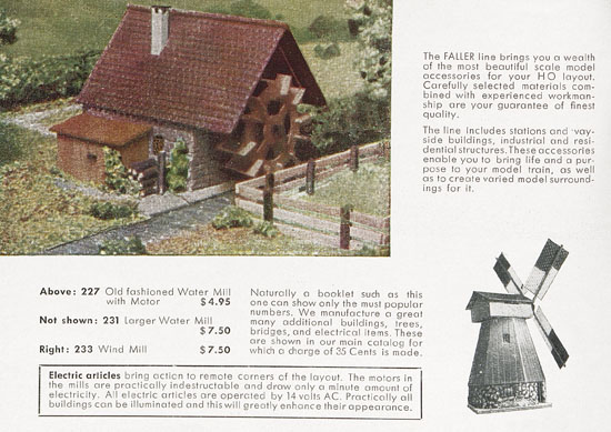 Seite 2 Faller catalogue U.S. Edition 1955-1956