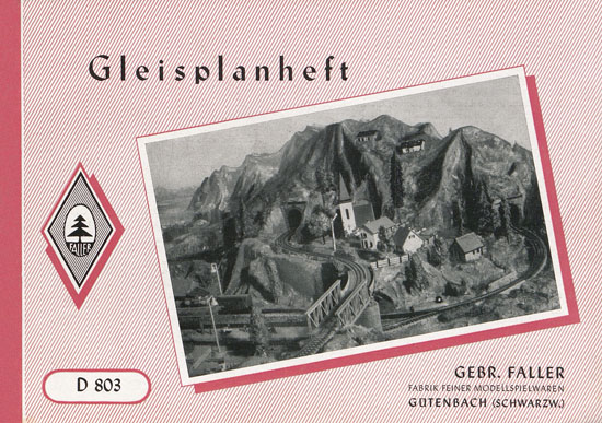 Seite 1 Faller D 803 Gleisplanheft 1954