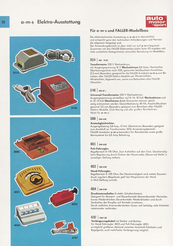 Seite 10 Faller Katalog 1970 D870