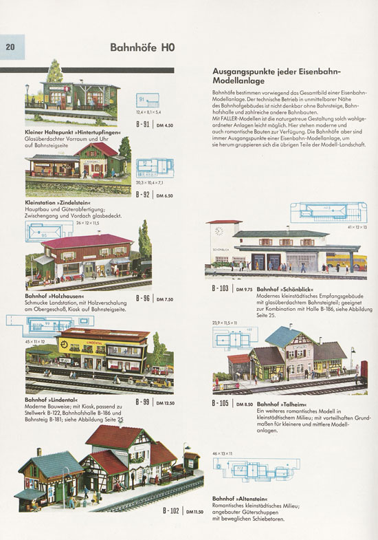 Seite 20 Faller Katalog 1970 D870