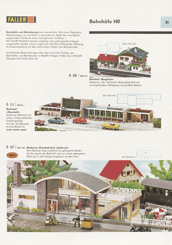 Seite 21 Faller Katalog 1970 D870