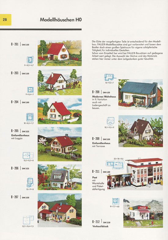 Seite 26 Faller Katalog 1970 D870