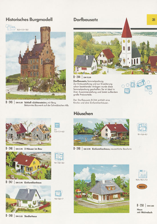 Seite 31 Faller Katalog 1970 D870