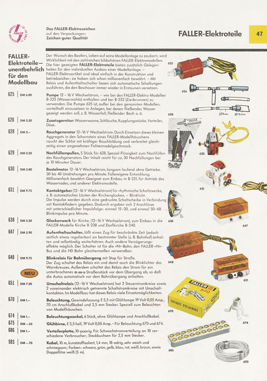 Faller Katalog 1970 D870