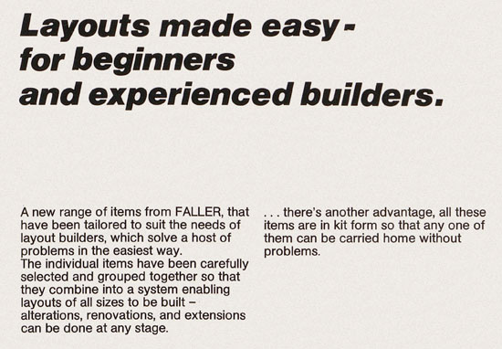 Seite 2 Faller The new way to build layouts