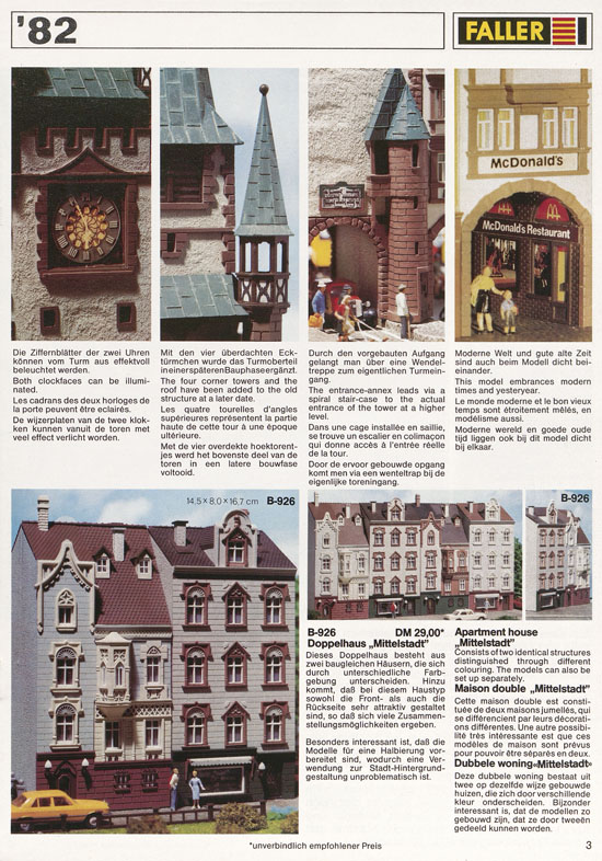 Seite 3 Faller Neuheiten 1982