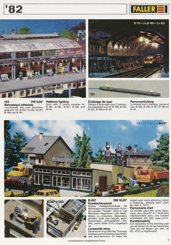 Seite 7 Faller Neuheiten 1982