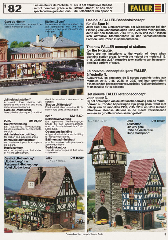 Seite 9 Faller Neuheiten 1982