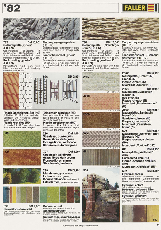Seite 11 Faller Neuheiten 1982