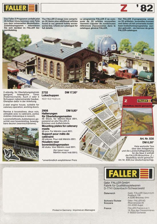 Seite 12 Faller Neuheiten 1982
