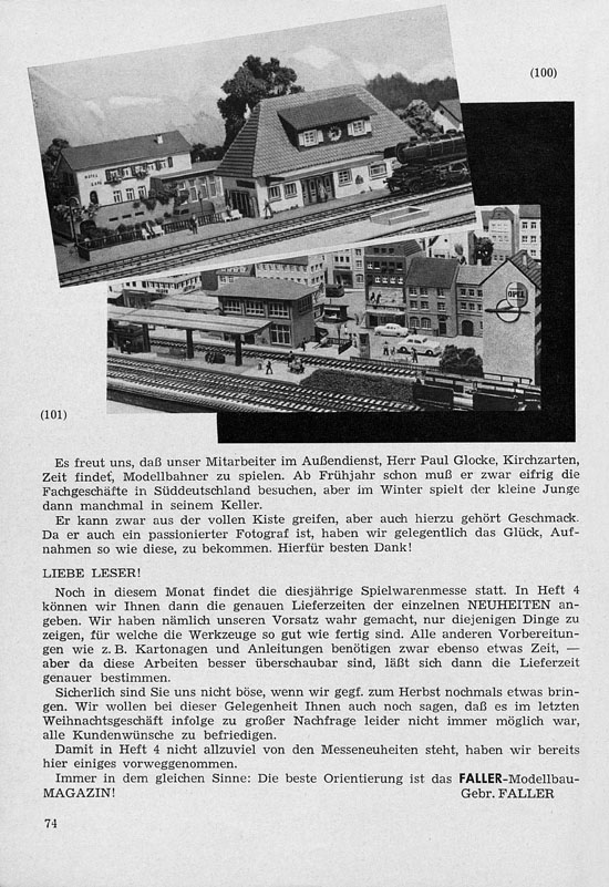 Faller-Magazin Nr. 3 Februar 1958