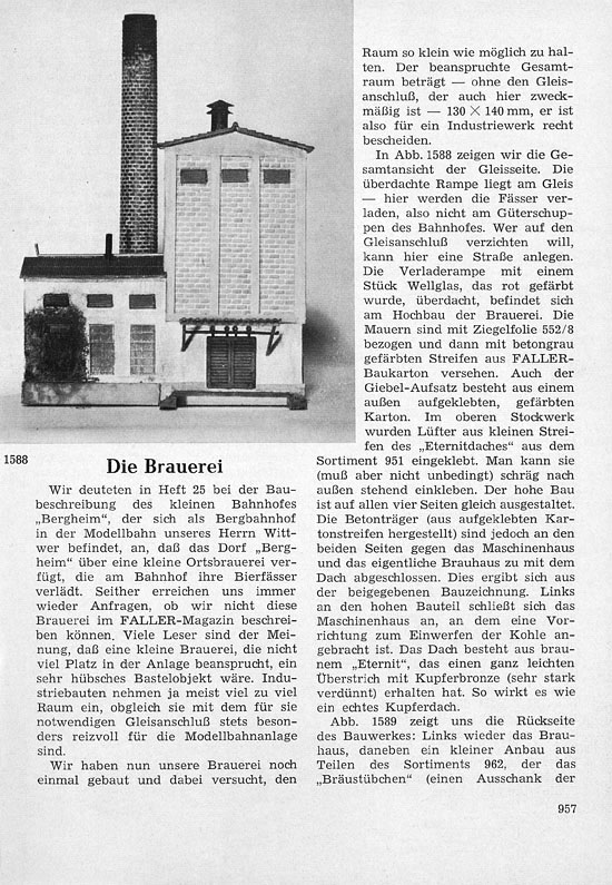 Faller-Magazin Nr. 27 Februar 1962