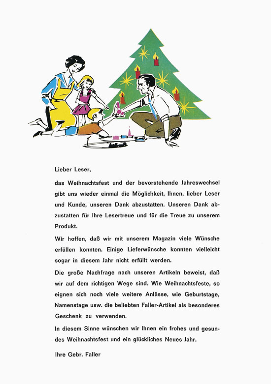 Seite 2 Faller-Magazin Nr. 56 Dezember 1966