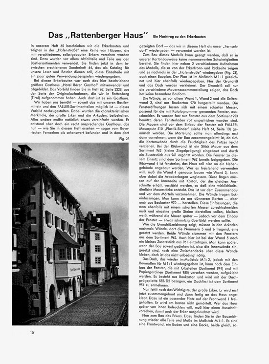 Faller-Magazin Nr.66 August 1968