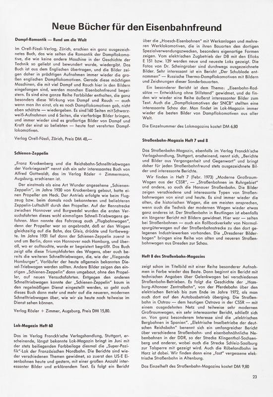Seite 23 Faller Magazin Nr. 92 Oktober 1973