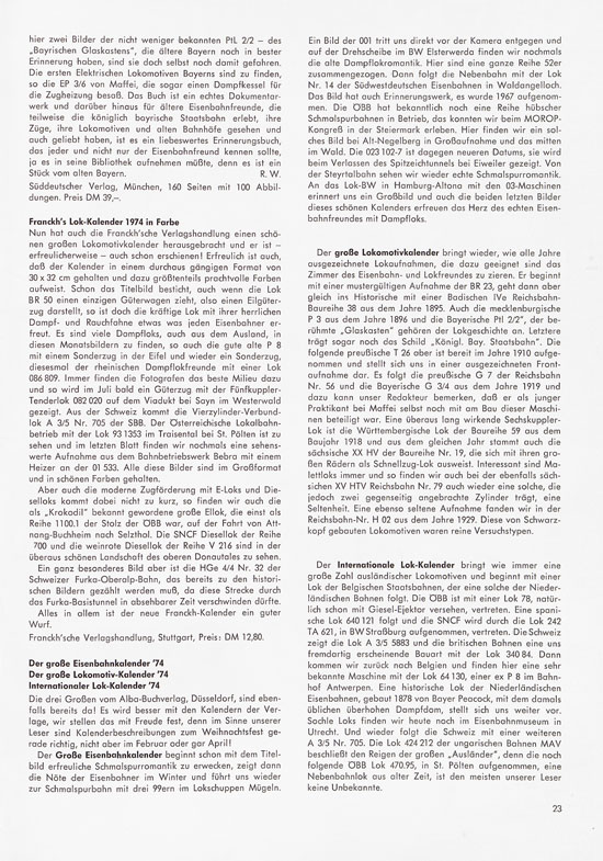 Seite 23 Faller Magazin Nr. 93 Dezember 1973