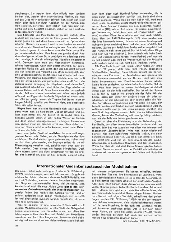 Seite 10 Faller-Magazin Nr.94 Februar 1974