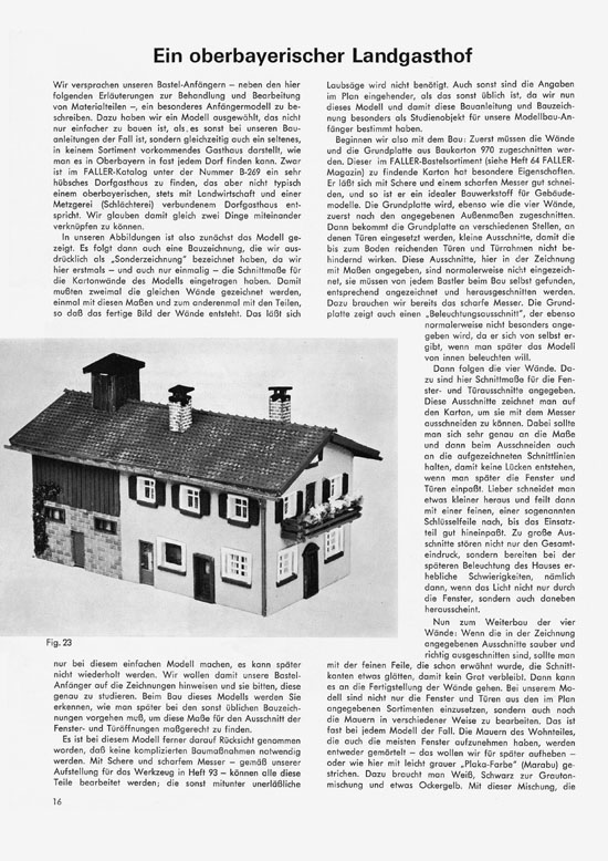Seite 16 Faller-Magazin Nr.94 Februar 1974