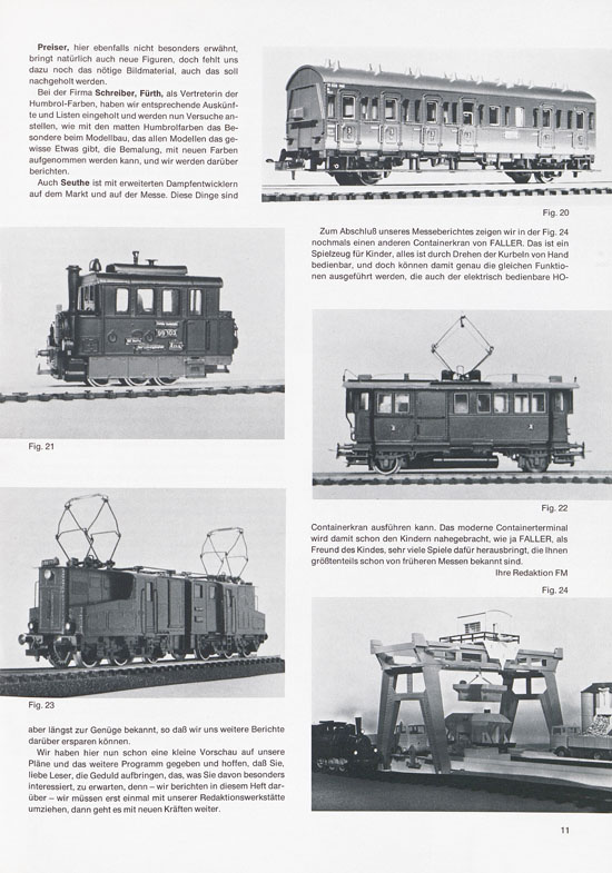 Seite 11 Faller Magazin Nr. 95 April 1974