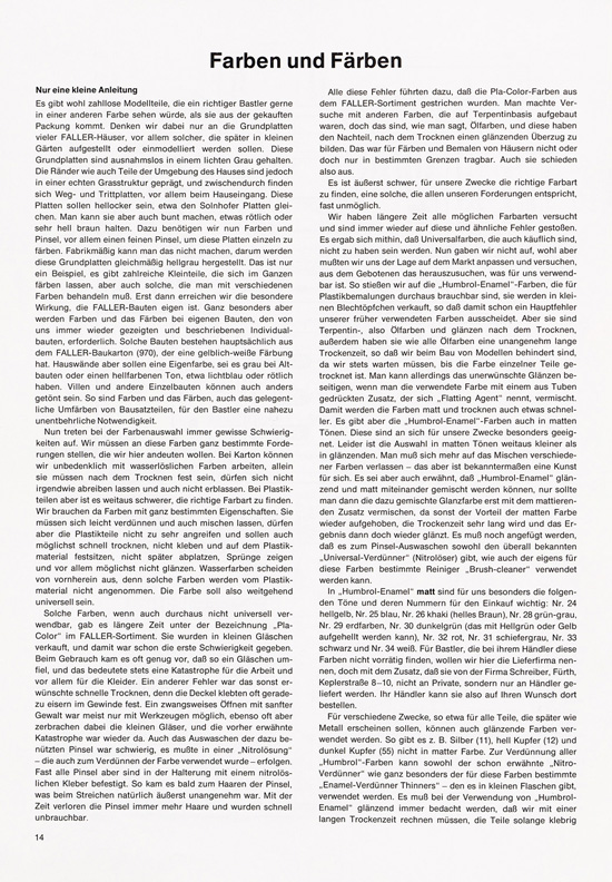 Seite 14 Faller-Magazin Nr.98 Dezember 1974