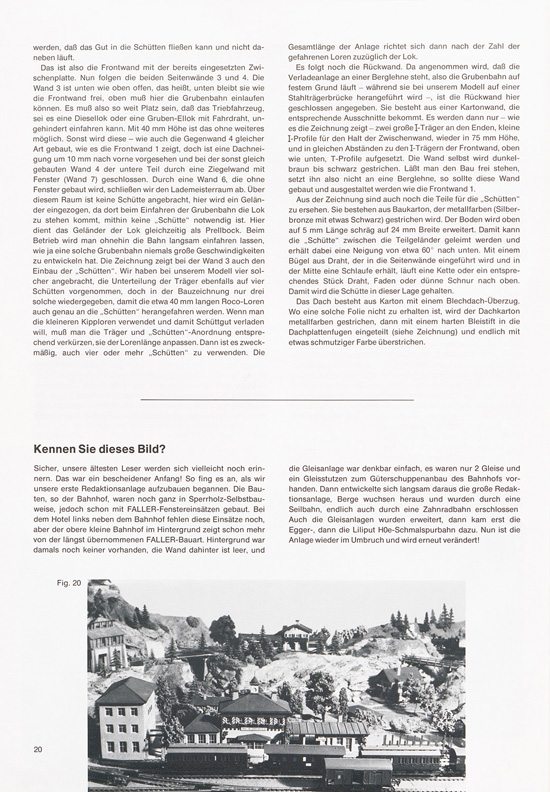 Seite 20 Faller-Magazin Nr.98 Dezember 1974