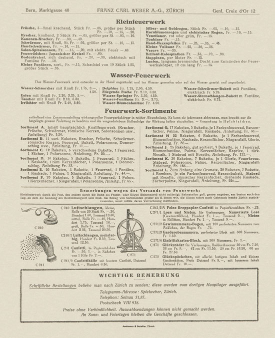 Franz Carl Weber Prospekt Nr. 228 Dekorationswaren 1926