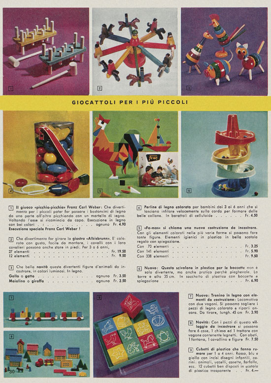 Franz Carl Weber Spielzeugkatalog 1960