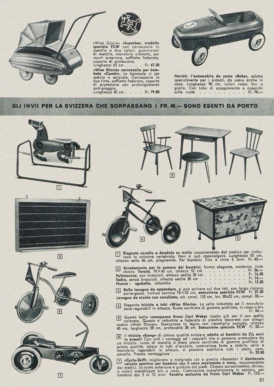 Franz Carl Weber Spielzeugkatalog 1960