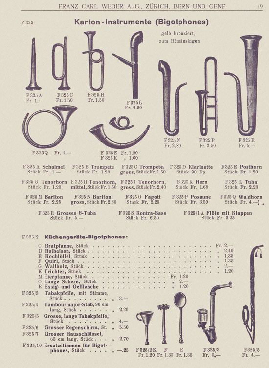 Franz Carl Weber Katalog Fastnacht 1926