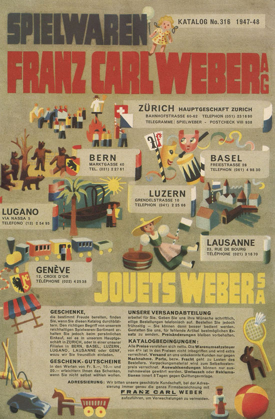 Franz Carl Weber Spielwaren Katalog 1947-1948